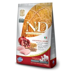 N&D Ancestral Grain hrana za pse Adult Medium&Maxi - Piletina i nar 12kg