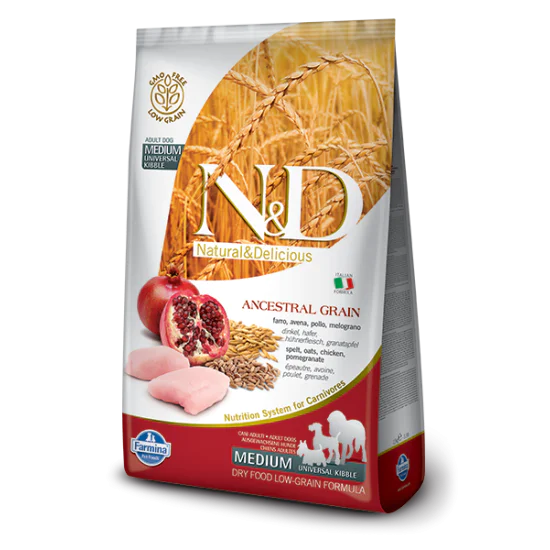 N&D Ancestral Grain hrana za pse Adult Medium&Maxi - Piletina i nar 12kg