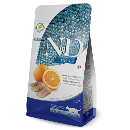 N&D Ocean hrana za mačke - Haringa i narandža 1.5kg
