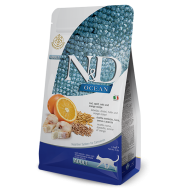N&D Ocean hrana za mačke - Bakalar, Spelta i narandža 10kg