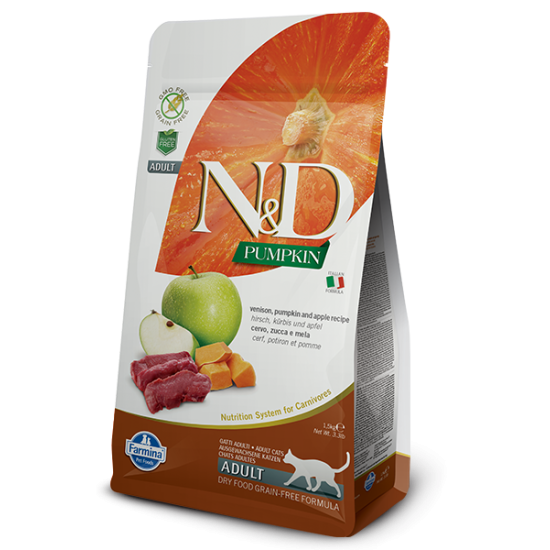 N&D Pumpkin hrana za mačke - Venison & Apple 300g
