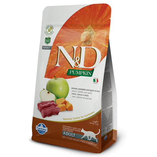 N&D Pumpkin hrana za mačke - Venison & Apple 5kg