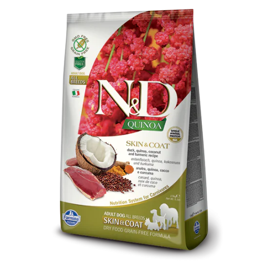 N&D Quinoa hrana za pse Medium&Maxi Skin&Coat - Duck 7kg