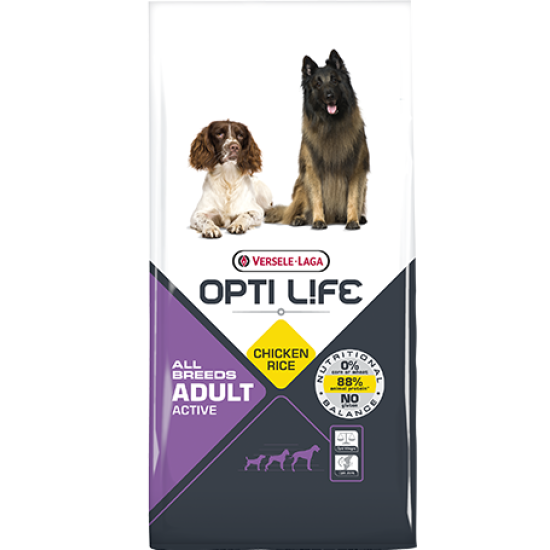 Opti Life hrana za pse Adult Active All Breeds 12.5kg