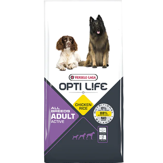 Opti Life hrana za pse Adult Active All Breeds 12.5kg