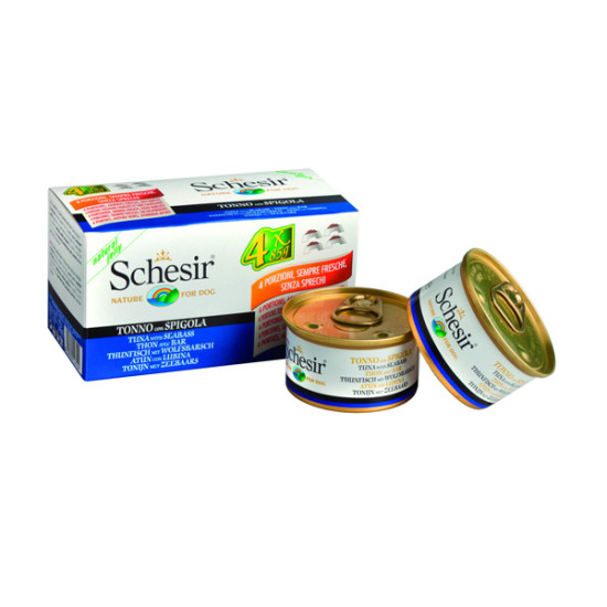 Schesir dog multipack tunjevina i brancin 4x85gr