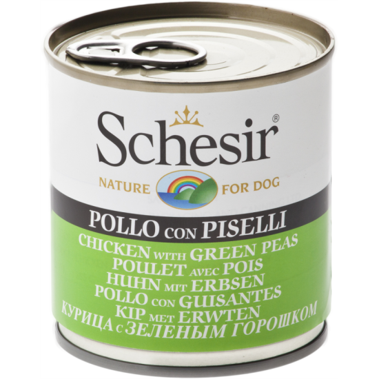 Schesir dog konzerva za pse - Piletina i grašak 285g