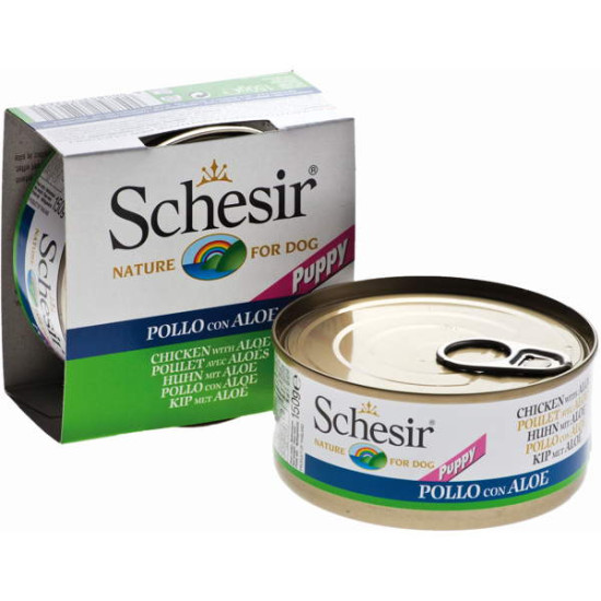 Schesir konzerva za pse Puppy - Piletina sa alojom 150g
